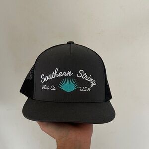 Black and Teal Hat
